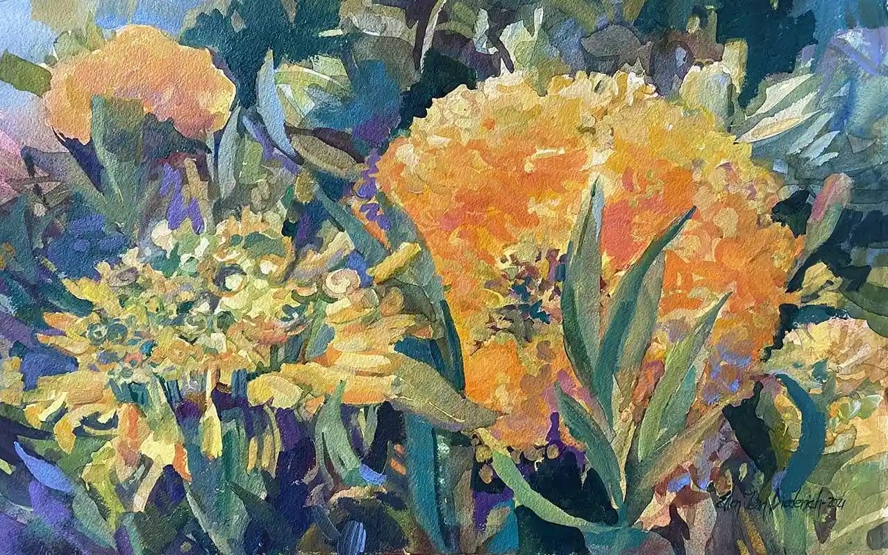 GreenandYello72dpi Gold & Green - Giclée Reproduction - Image 1